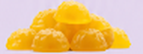 Heap of golden yellow gummies